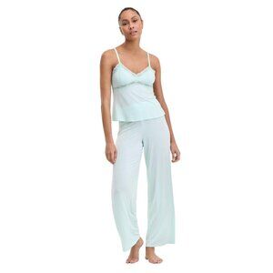 NWT INC International Concepts Knit Tank & Pajama Pants Set Clear Dew Green S